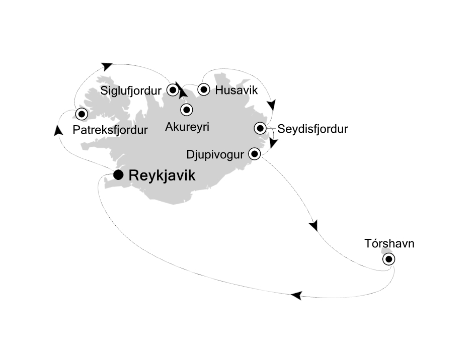 Northern Europe & British Isles Cruise Itinerary Map